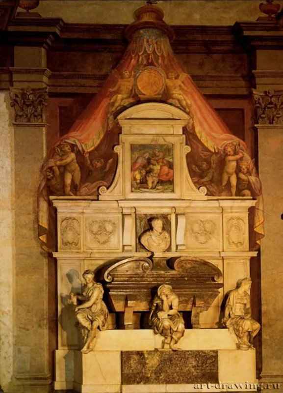 Надгробный памятник Микеланджело Буонаротти. 1579 - Флоренция.