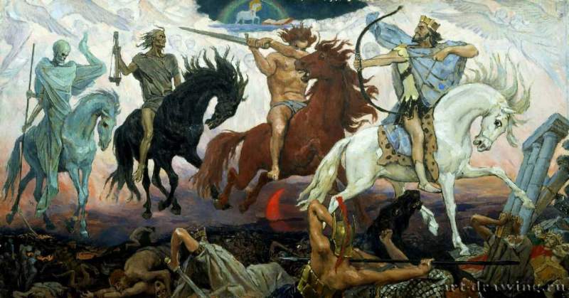 Воины Апокалипсиса, 1887 г. - Холст, масло. Россия.