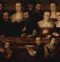 Семейный портрет с восточным ковром - 1560 *113 x 180 смХолст, маслоМаньеризмИталияВенеция. Музей Коррер