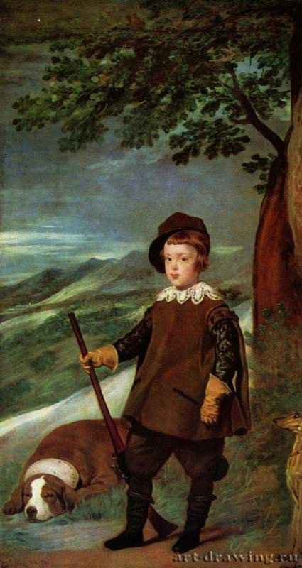 Портрет принца Балтазара Карлоса в охотничьей одежде - 1635-1636191 x 103 смХолст, маслоБароккоИспанияМадрид. Прадо