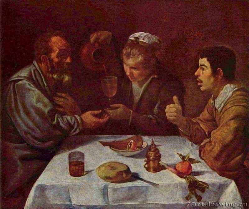 Крестьянский завтрак ("El Almuerzo") - 1618-1619 *96 x 112 смХолст, маслоБароккоИспанияБудапешт. Венгерский музей изобразительных искусств