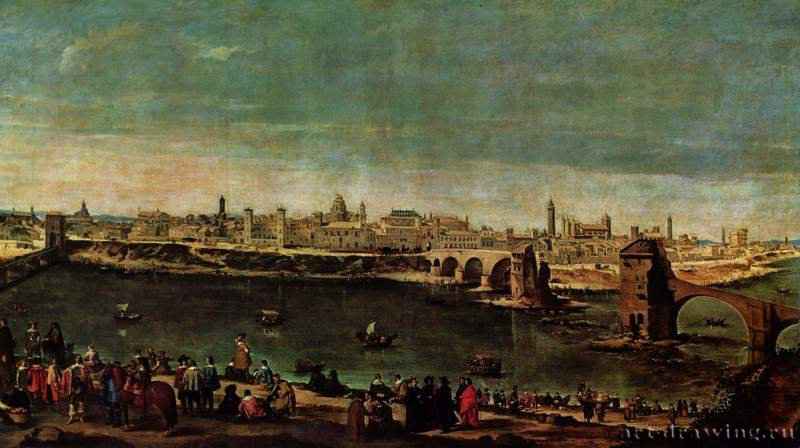 Вид Сарагосы - 1647 *181 x 331 смХолст, маслоБароккоИспанияМадрид. Прадо