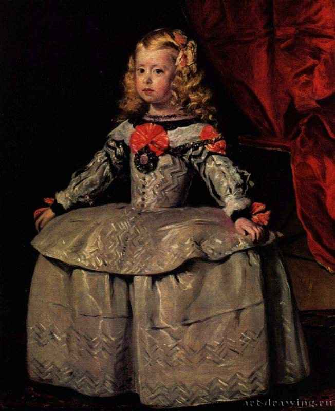 Портрет инфанты Маргариты в трехлетнем возрасте - 1653128,5 x 100 смХолст, маслоБароккоИспанияВена. Художественно-исторический музей