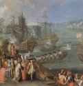 Прибытие французского посла в Стамбул - 1750 *95,5 x 129 смХолст, маслоВенецианский стиль 18 векаИталияЧастное собрание