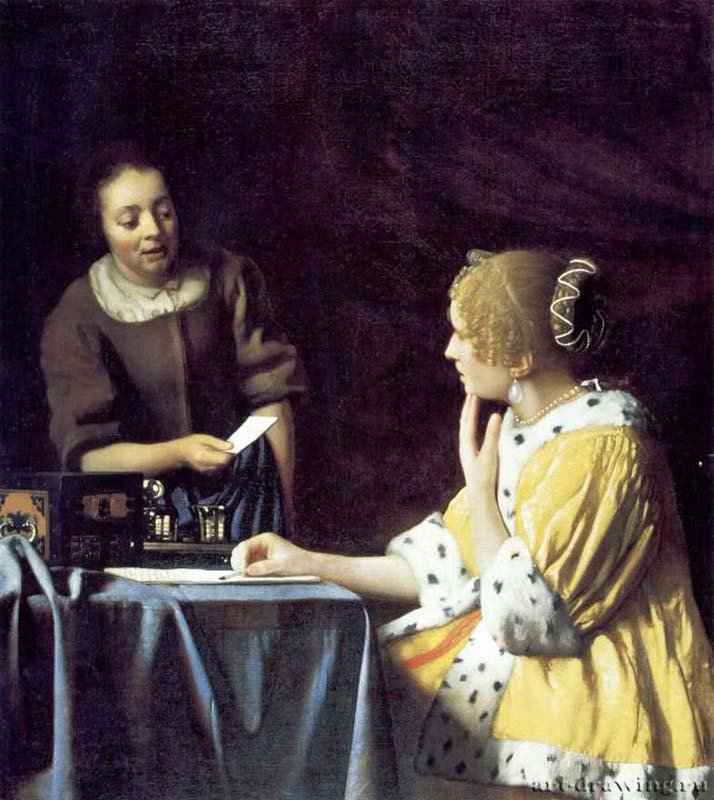 Служанка с письмом и дама. 1667 - Холст, масло 89,5 x 78,1 Собрание Фрик Нью-Йорк