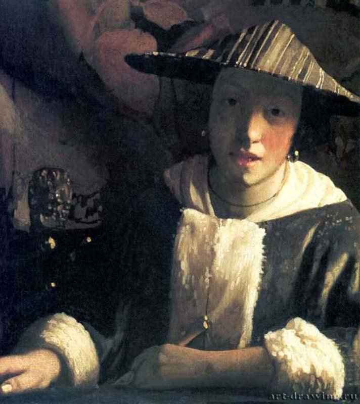 Девушка с флейтой - 1666 *20,2 x 18 смХолст, маслоБароккоНидерланды (Голландия)Вашингтон. Национальная картинная галерея