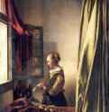 Девушка у открытого окна, читающая письмо - 1658 *83 x 64,5 смХолст, маслоБароккоНидерланды (Голландия)Дрезден. Картинная галерея