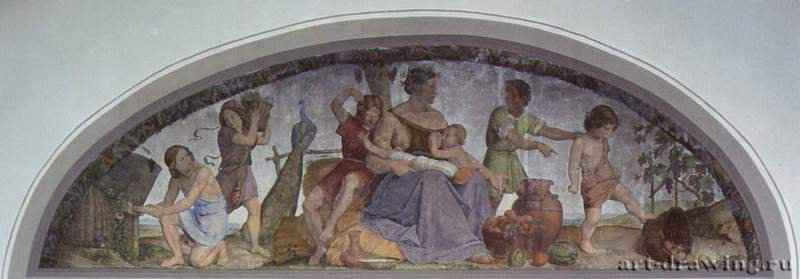Цикл фресок в Каза Бартольди (Рим). Семь тучных лет. 1816-1817 - ФрескаРомантизмГерманияБерлин. Старая Национальная галереяНазарейцы