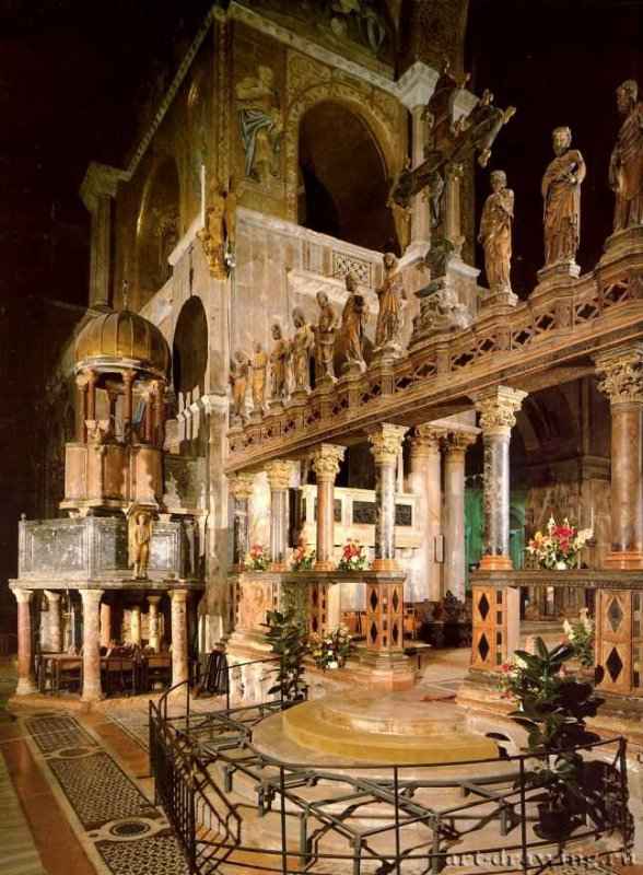 Собор святого Марка. Двухъярусный амвон. 14 век - Города Италии: Венеция.