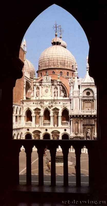 Дворец Дожей. Вид на Двор Дожей - Города Италии: Венеция.