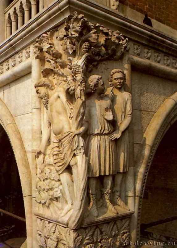 Дворец Дожей. Скульптура "Опьянения Ноя" - Города Италии: Венеция.