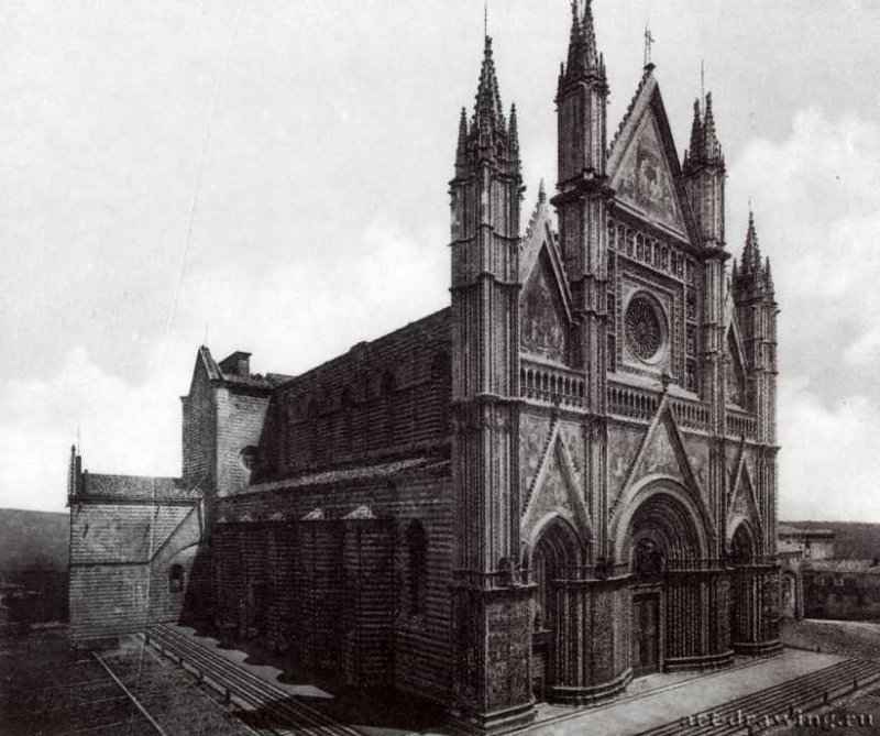 Кафедральный собор - Города Италии: Орвьето. Начата около 1290.