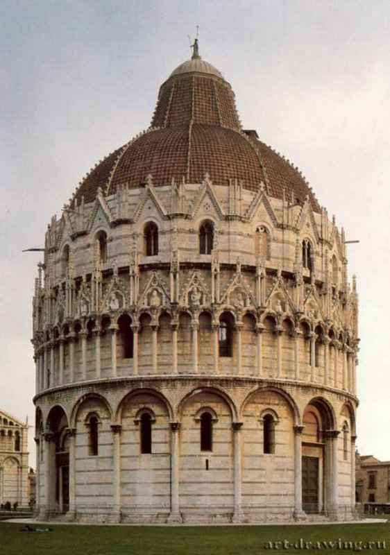 Баптистерий. 1153-1256 - Города Италии: Пиза.