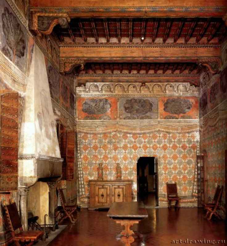 Фрески в Салла деи Павони (Зал Павлинов). 1395-1400 - Города Италии: Флоренция.