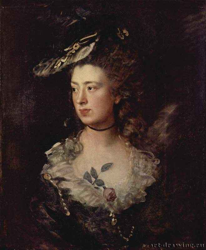 Портрет Мэри Гейнсборо, дочери художника. 1777 - 76 x 64,5 см. Холст, масло. Рококо. Великобритания. Лондон. Галерея Тейт.