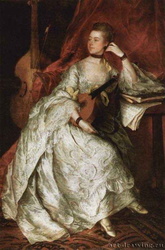 Портрет миссис Филип Тикнесс. 1760 - 197 x 135 см. Холст, масло. Рококо. Великобритания. Цинциннати (штат Огайо). Художественный музей.