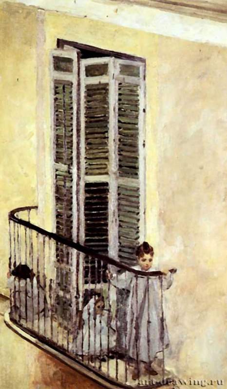 Дети на балконе. Испания - Холст, масло; 64 х 44 см. Государственная картинная галерея Армении. Ереван. Россия.