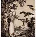 Пророк Илья. 1585 - Ксилография кьяроскуро, одна очерковая доска, две тоновые доски 149 x 129 мм Собрание У. Дж. Рассела Аллена Бостон (Массачусетс)