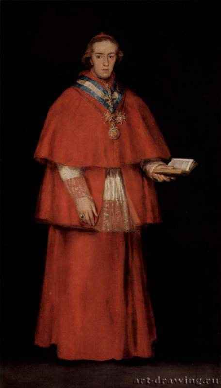Портрет кардинала Луиса Марии де Борон-и-Вальябрига - 1798-1800 *200 x 106 смХолст, маслоРококо, классицизм, реализмИспанияСан-Паулу. Музей искусств