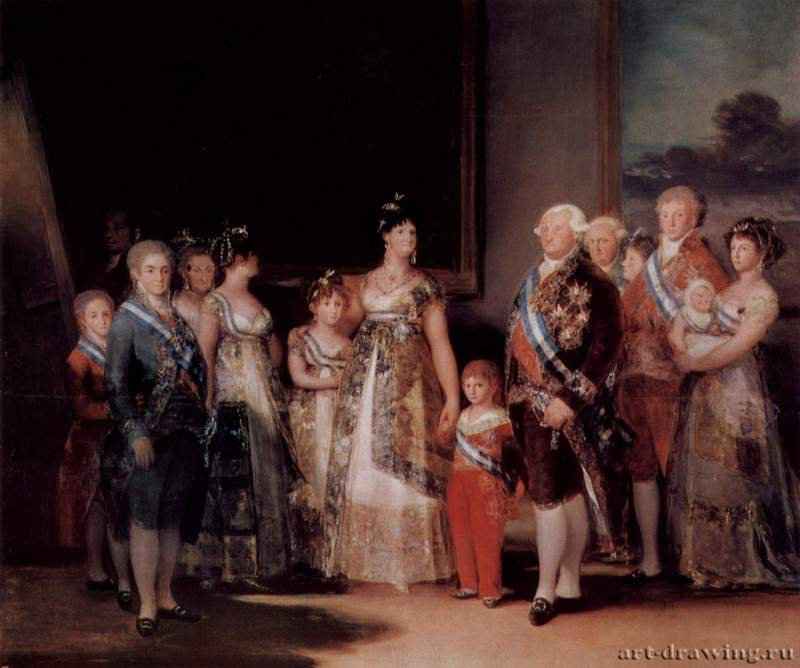 Семейство Карла IV - 1800-1801280 x 336 смХолст, маслоРококо, классицизм, реализмИспанияМадрид. Прадо