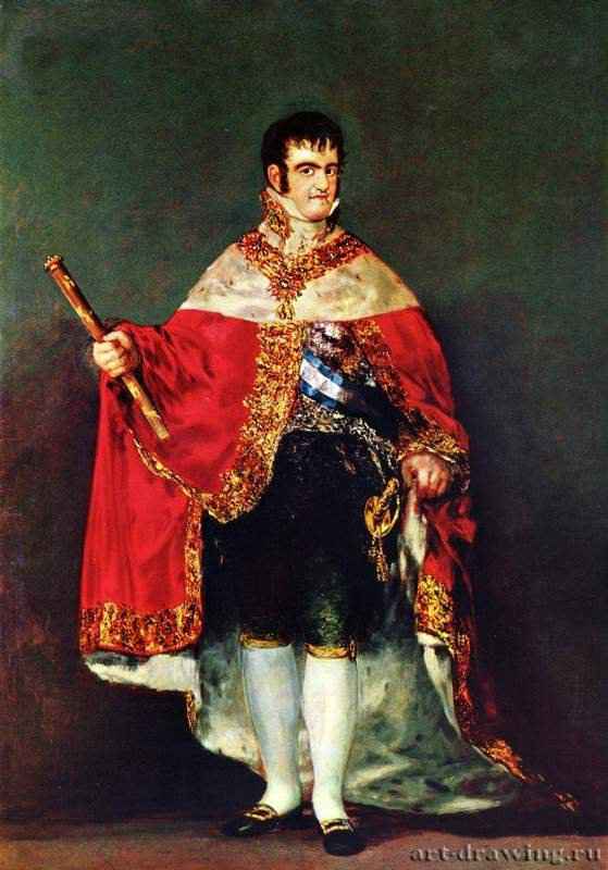 Портрет Фердинанда VII с королевскими регалиями - 1814212 x 146 смХолст, маслоРококо, классицизм, реализмИспанияМадрид. Прадо