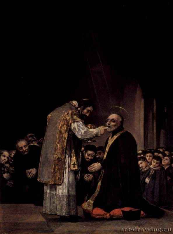 Последнее причастие св. Хосефа из Калазансы - 1819250 x 180 смХолст, маслоРококо, классицизм, реализмИспанияМадрид. Сан Антонио Абад