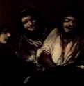 Серия "pinturas negras" ("мрачных картин"). Уродины (две оскалившиеся старухи) - 1820-1821125 x 66 смХолст, маслоРококо, классицизм, реализмИспанияМадрид. ПрадоНаписана в загородном доме художника 'Ла Кинта дель Сордо', первоначально фреска, затем перенесенная на холст