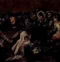 Серия "pinturas negras" ("мрачных картин"). Шабаш ведьм - 1821-1823147 x 438 смХолст, маслоРококо, классицизм, реализмИспанияМадрид. ПрадоНаписана в загородном доме художника 'Ла Кинта дель Сордо', первоначально фреска, затем перенесенная на холст