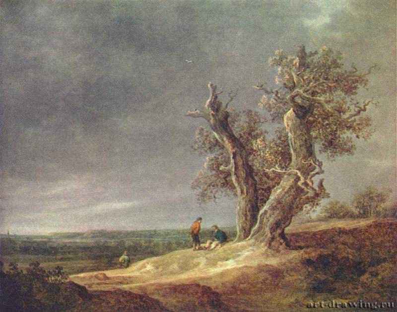 Пейзаж с двумя дубами - 164189 x 111 смХолстБароккоНидерланды (Голландия)Амстердам. Рейксмузеум