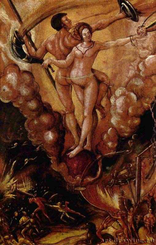 Граф Урс: Дикая охота (бог Один со свитой) - 1520 26,5 x 17,5 см Липовая доска, пергамент, темпера, лак Возрождение Швейцария Базель. Художественный музей