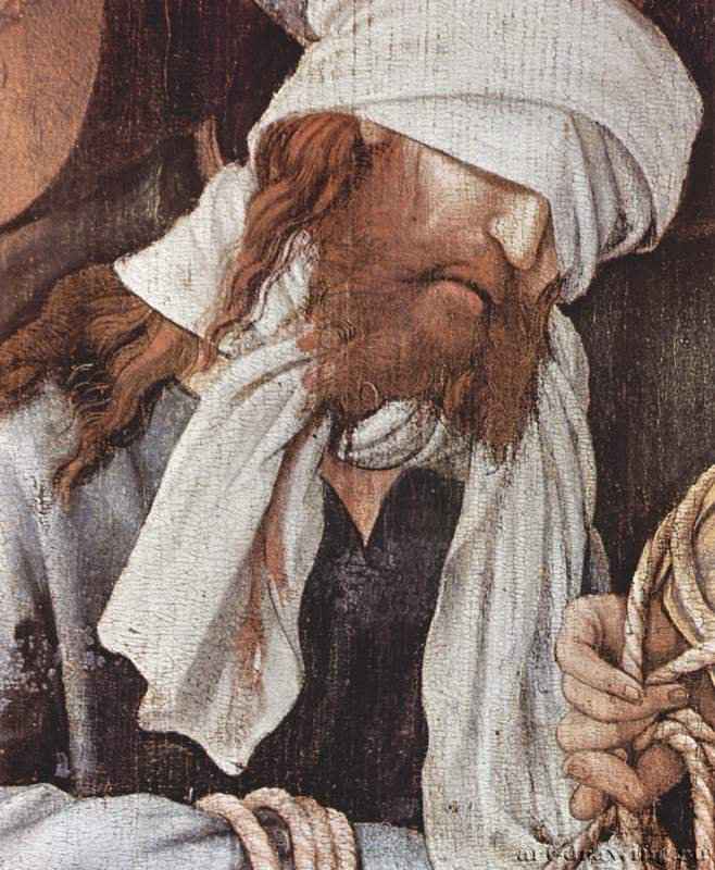 Поругание Христа. Фрагмент. Христос - 1503-1505Дерево, маслоВозрождениеГерманияМюнхен. Старая Пинакотека