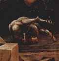 Изенгеймский алтарь (прежде главный алтарь монастыря антонитов в Изенгейме, Эльзас), внутренняя сторона, правая створка. Вознесение. Фрагмент - 1512-1516Дерево, маслоВозрождениеГерманияКольмар. Музей УнтерлинденЗаказчик - аббат Дж. Гверси, многостворчатый алтарь, состоящий из десяти досок и резной средней части