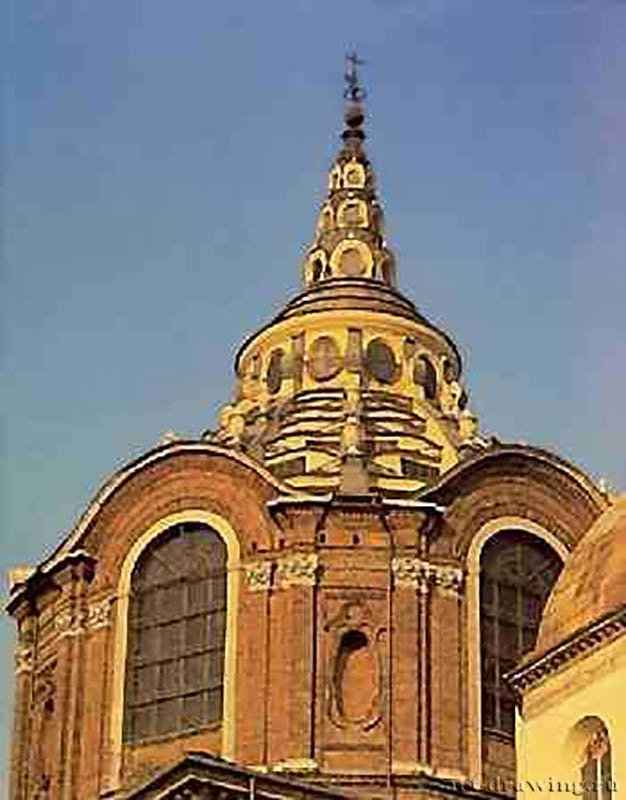 Капелла Сантиссима Синдоне. Внешний вид купола. 1667-1690 - Турин. Италия.