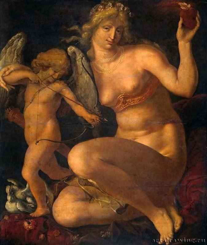 Венера и Купидон. 1605-1610 - Масло, дерево 132 x 112 Риксмузеум Амстердам