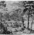 Горный пейзаж. 1674-1679 - 292 х 375 мм Перо на бумаге Гронинген Музей Голландия