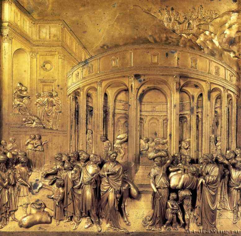 Врата рая. История Иосифа. 1425-1452 - 80 x 80 см. Бронза, позолота. Флоренция. Баптистерий.