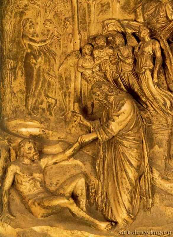 Гиберти, Лоренцо: Врата рая. Сотворение Адама 1425.