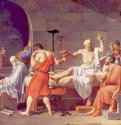Смерть Сократа. 1787 - 130 x 197 смХолст, маслоКлассицизмФранцияНью-Йорк. Музей Метрополитен
