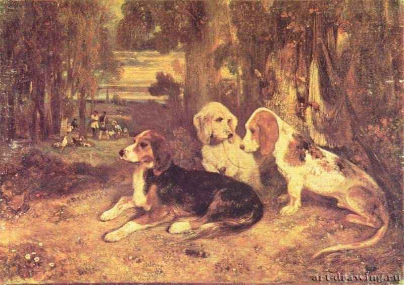 Охотничьи собаки - 183926 x 37,5 смХолст, маслоРомантизмФранцияПариж. Лувр