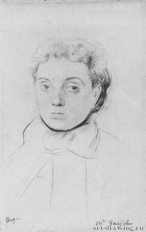 Портрет Жозефины Гожелан. 1867 - 362 x 231 мм Уголь на бумаге Частное собрание Франция