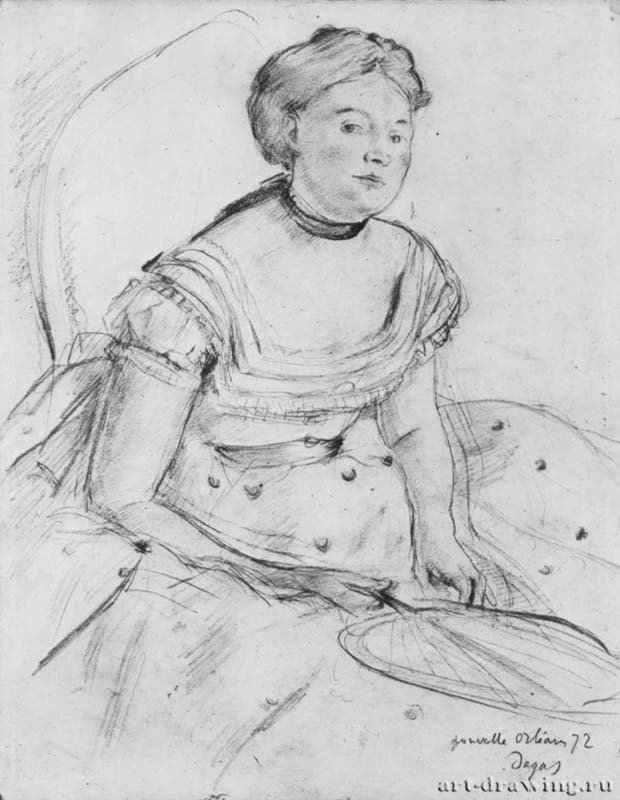Портрет Матильды Мюссон-Белл. 1872 - 310 x 240 мм Карандаш и пастель, на бумаге Нью-Йорк. Частное собрание Франция