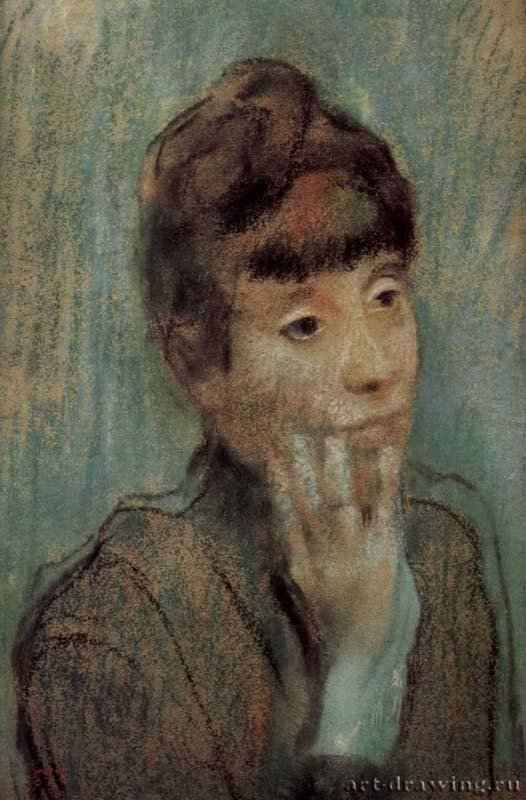 Портрет дамы, 1884 г. - Пастель на бумаге; 490 x 330 мм. Частное собрание. Франция.