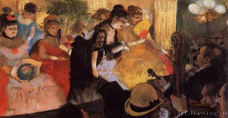 Концерт в кафе, 1877 г. - Бумага, пастель. Галерея искусства. Коркоран. Франция.