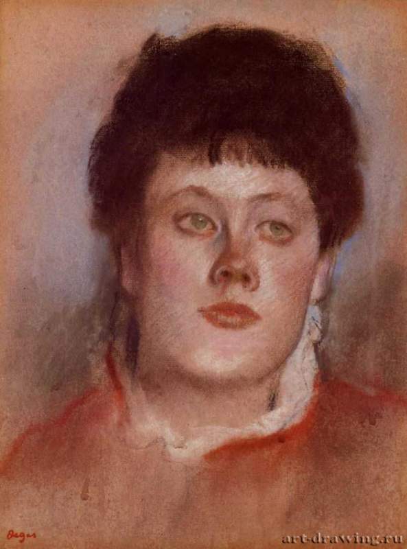 Портрет женщины, 1878 - 1880 г. - Бумага, пастель. Частное собрание. Франция.