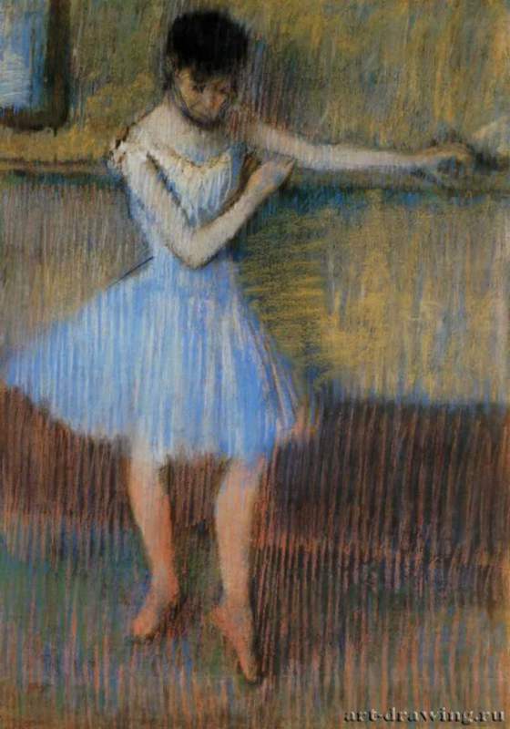 Балерина в синей пачке, 1889 г. - Пастель. Частное собрание. Франция.