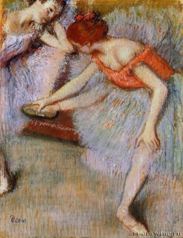 Балерины, 1895 г. - Бумага, пастель. Частное собрание. Франция.