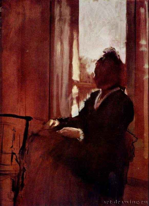 Женщина у окна - 1875-187862 x 46 смКартон, маслоИмпрессионизмФранцияЛондон. Галереи института Курто