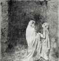 Данте и Вергилий. 1857 - 116 х 86 мм Офорт Париж. Национальная библиотека, Кабинет эстампов Франция