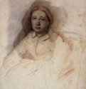 Портрет Марии Терезы Морбилли. 1865-1867 - 310 x 240 мм Перо черным тоном, частичная отмывка, красный мел и уголь, на бумаге Роттердам. Музей Бойманса - ван Бёйнингена Франция
