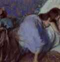Девушка, отдыхающая на кровати. 1893 - 505 x 650 мм Пастель на бумаге Частное собрание Франция